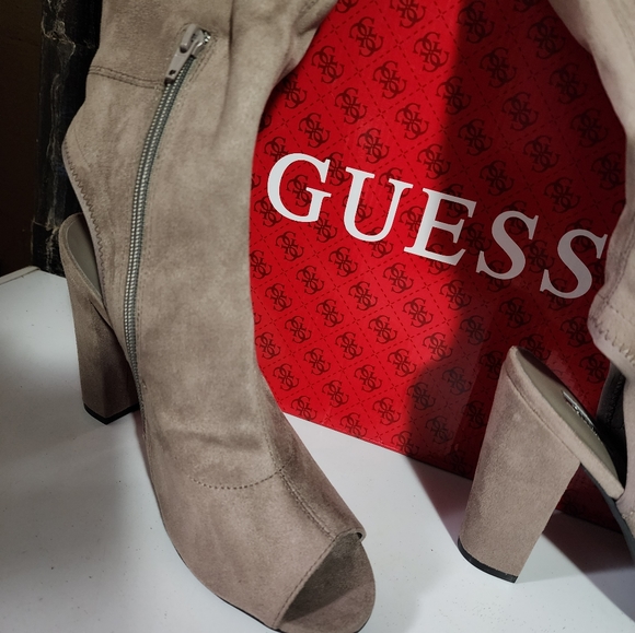 Grey Guess open toe over the knee boots - Picture 2 of 5